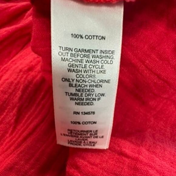 "VINEYARD VINES" 100% Cotton Pink/Red Dress SZ XL Summer Beach Poolside Midi - Picture 4 of 12